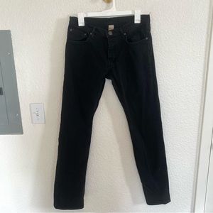 Burberry Brit Women's Slim Black Jeans 30W X 32L Casual Straight Leg Button Fly